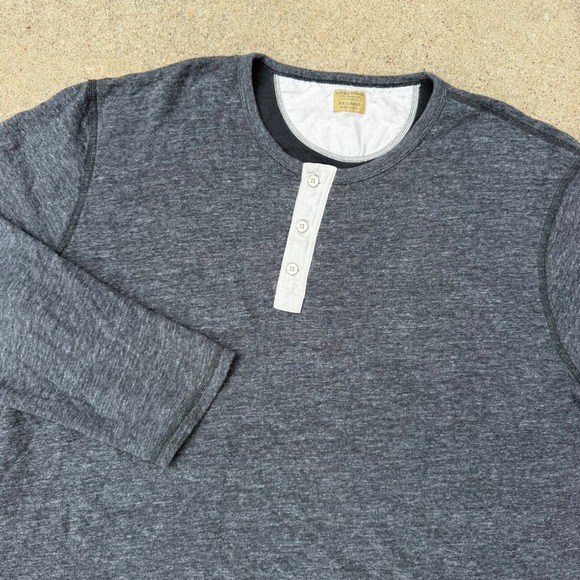 Lucky Brand Other - Lucky Brand Henley Shirt Mens XXL Gray Long Sleeve Casual Basic Soft Top Tee